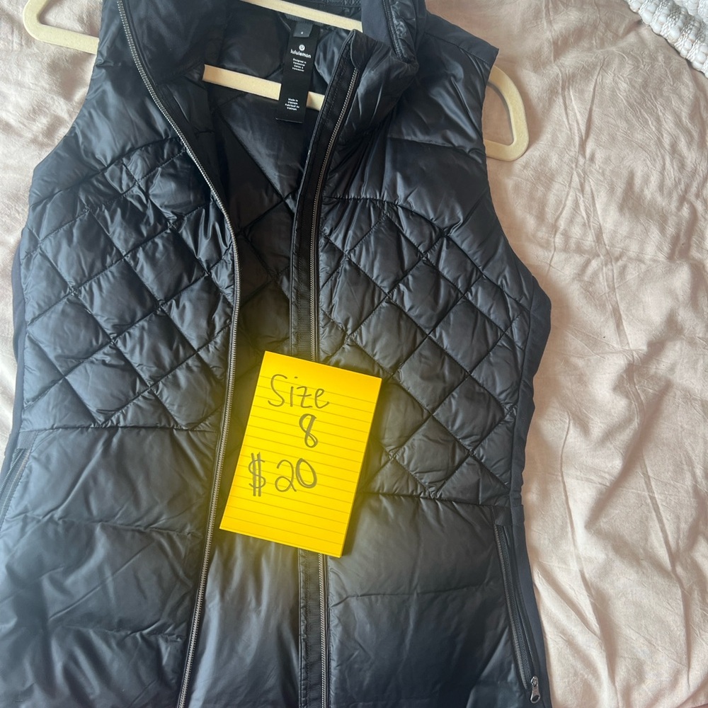 Lululemon Athletica Black Quilted Vest